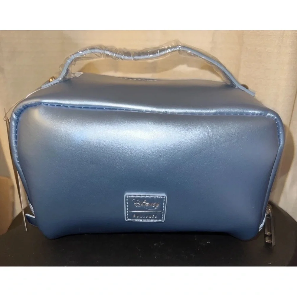 Disney Blue Tinkerbell Sparkle Cosmetic Bag